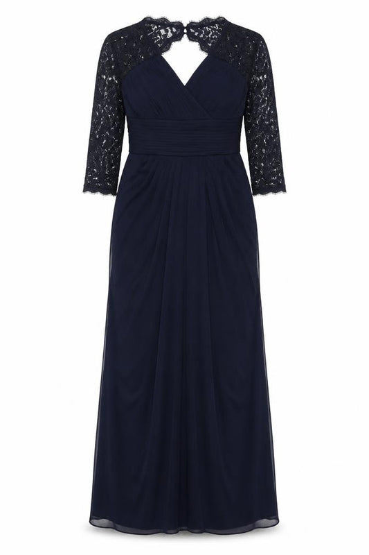 Adrianna Papell Women's Long Blue Dress, UK Size 10
