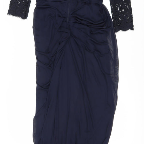 Adrianna Papell Women's Long Blue Dress, UK Size 10