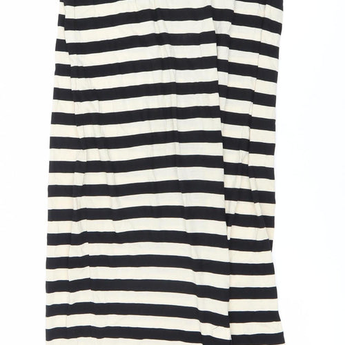 Whistles Women's Ivory Black Striped Dress Size 8