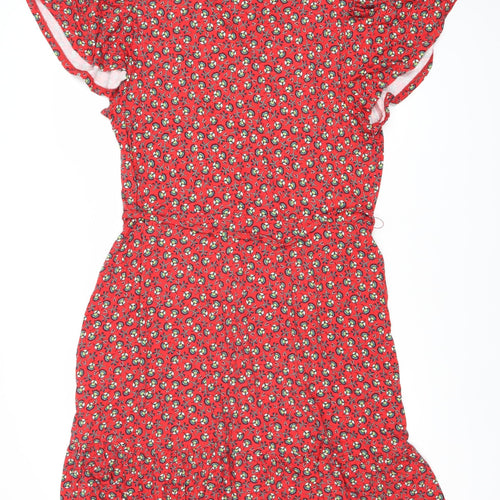 Monsoon Women's Red Floral A-Line Dress XL