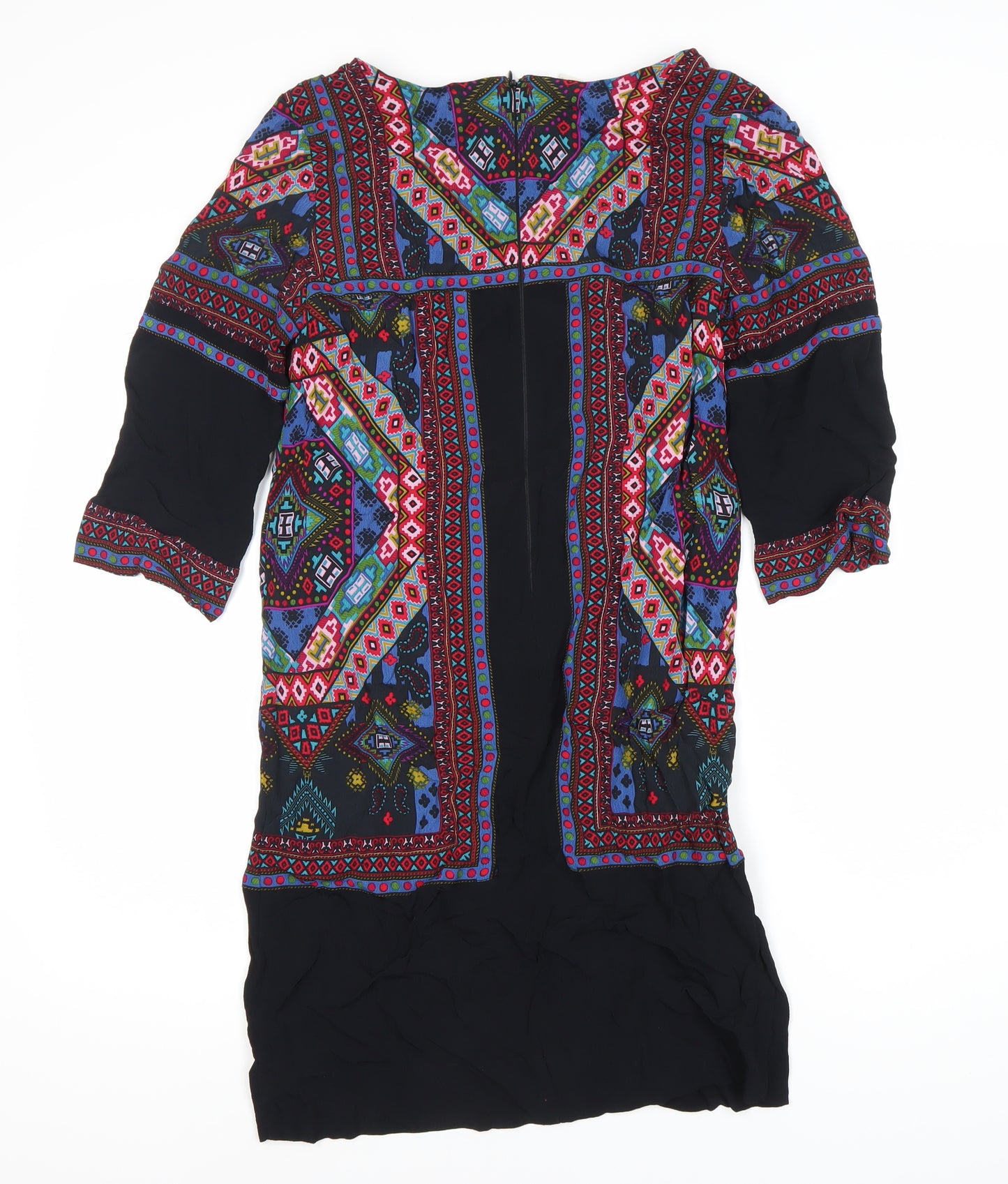 Monsoon Women's Multicoloured V-Neck Dress, Size 10