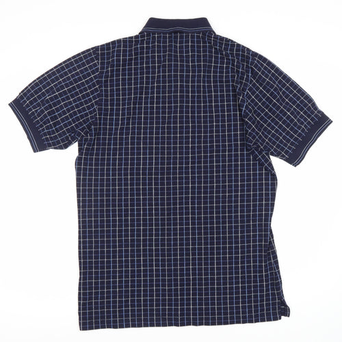 Pierre Cardin Men's Blue Check Polo Shirt M
