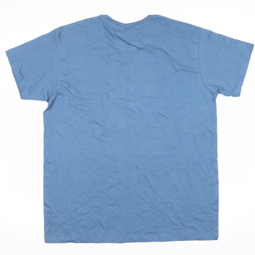 Strange A Men's Blue Nautical Print T-Shirt Size L
