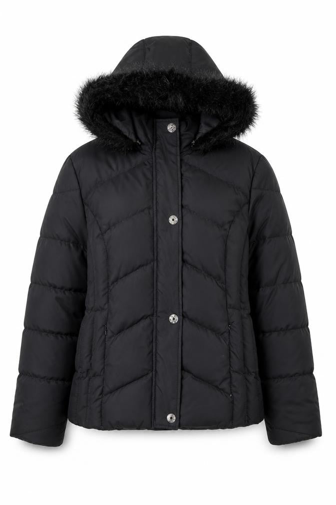 Front view of Marks & Spencer Women's Black Puffer Jacket S