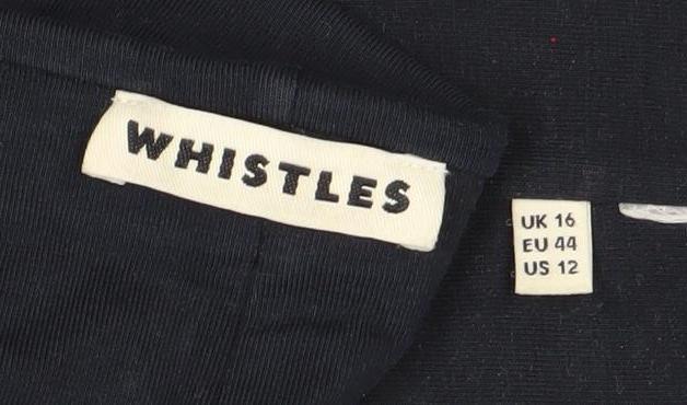 Whistles Women's Black Midi Pencil Skirt Size 16