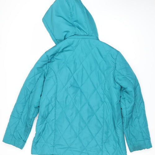 Damart Women’s Blue Quilted Hooded Jacket Size 14