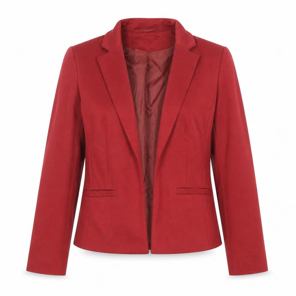 Front view of Miss Selfridge Women's Red Regular Blazer, size 6