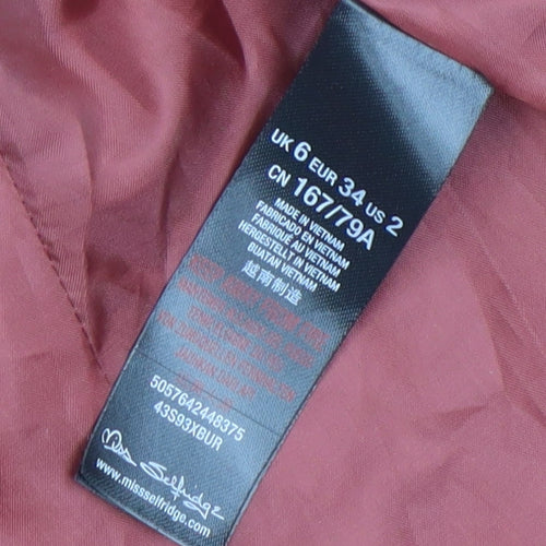 Miss Selfridge Women's Red Regular Blazer Size 6