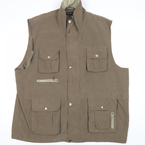 Kinsston Menswear Brown 2XL Waistcoat with Pockets