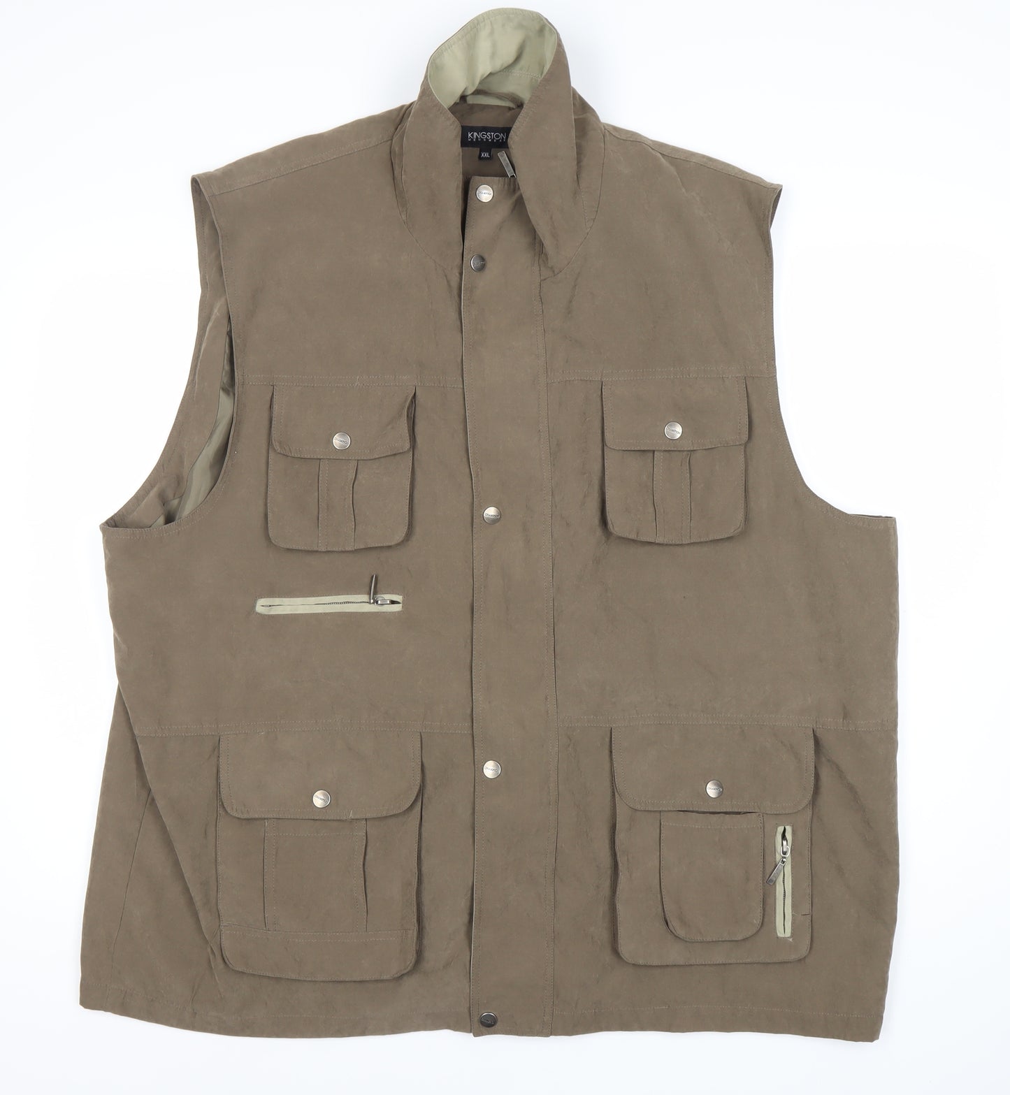 Kinsston Menswear Brown 2XL Waistcoat with Pockets