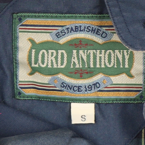 Lord Anthony Men's Blue Jacket Size S Stand-Up Collar