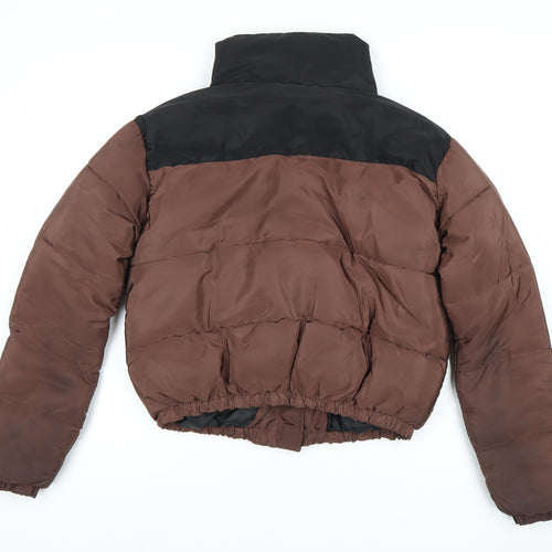 Boohoo Women's Brown Puffer Jacket 8