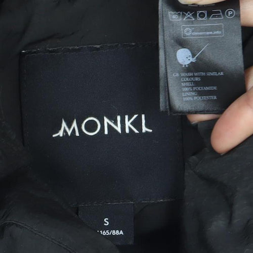 Monki Women's Black Puffer Jacket S, Casual, Mid-Length
