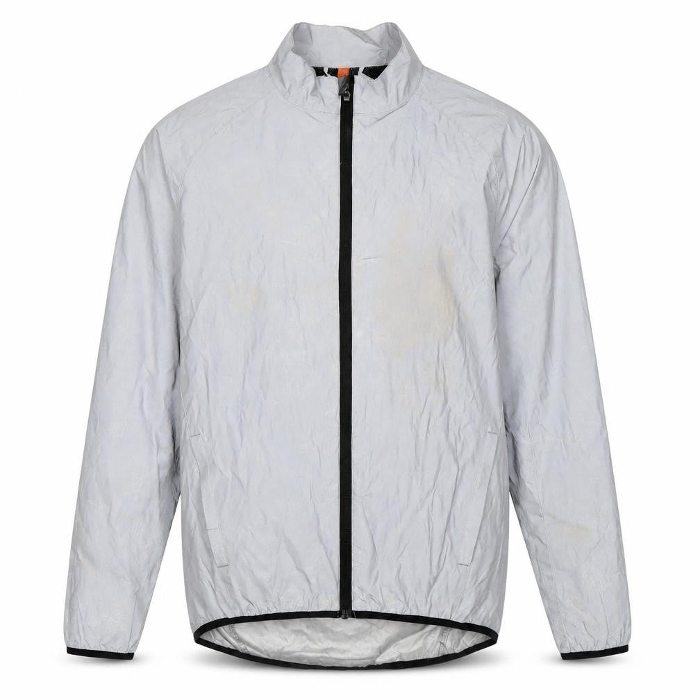 Front view of Zakti Men's Grey Windbreaker Jacket 3XS