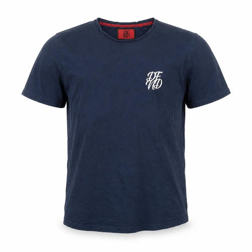 Men's Blue Cotton Logo T-Shirt, XL, Crew Neck