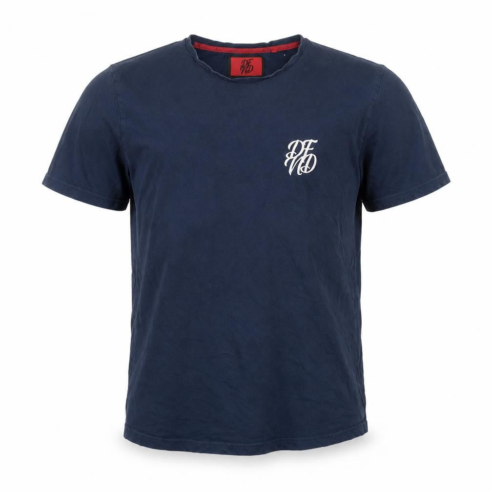 Men's Blue Cotton Logo T-Shirt, XL, Crew Neck