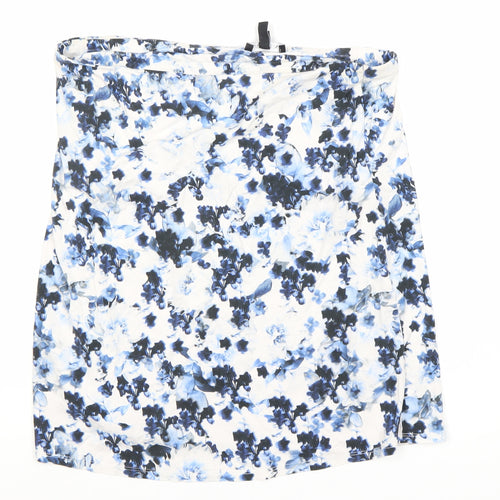 BAUKJEN Women's Blue Floral Top Size 12