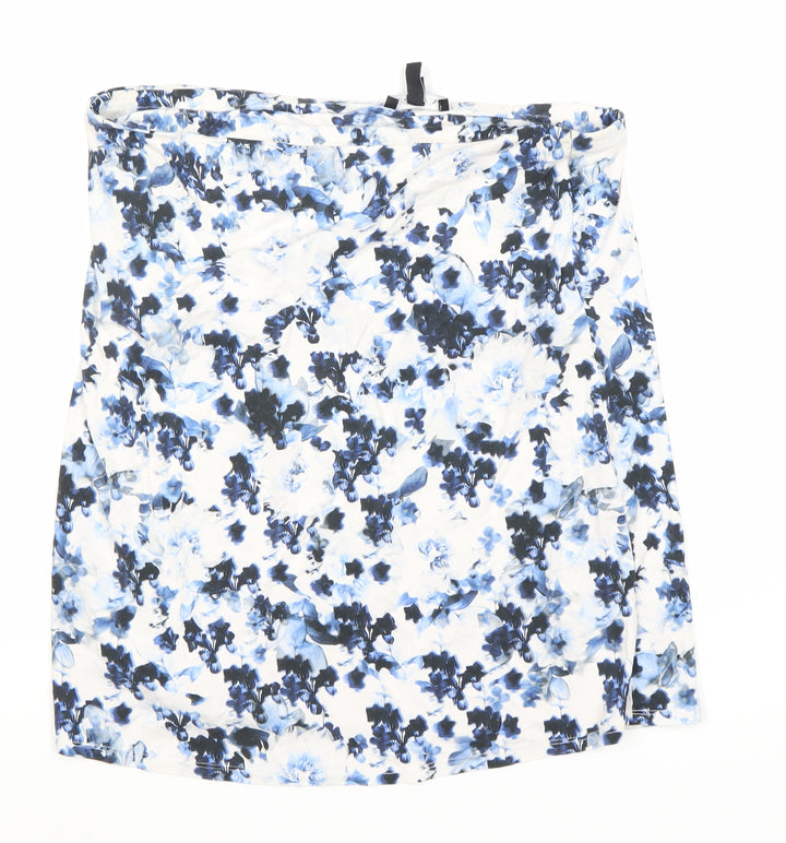 BAUKJEN Women's Blue Floral Top Size 12