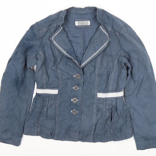 Marks and Spencer Women’s Blue Linen Blazer Size 10