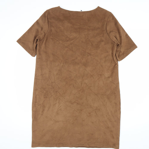 Marks and Spencer Women's Brown Shift Dress Size 14