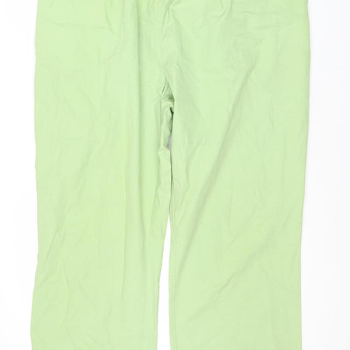 Damart Women's Green Cotton Relaxed Trousers, Size 20
