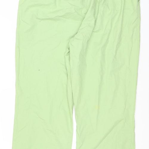 Damart Women's Green Cotton Relaxed Trousers, Size 20