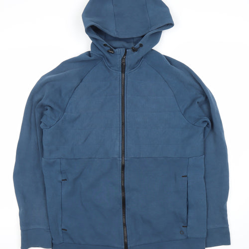 Marks and Spencer Men's Blue Full Zip Hoodie M