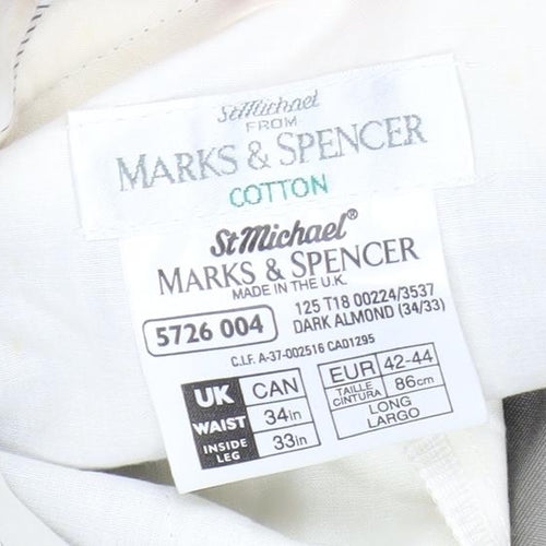 Marks and Spencer Men’s Brown Trousers Size 34 Regular
