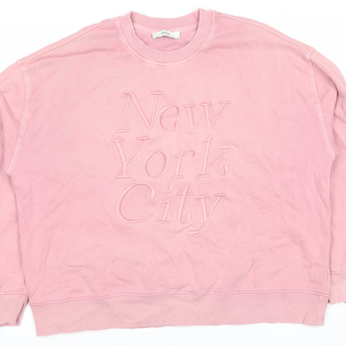 Marks and Spencer Women's Pink Pullover Sweatshirt L