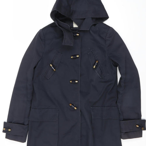 ASOS Women's Blue Duffle Coat, Size 10, Hooded