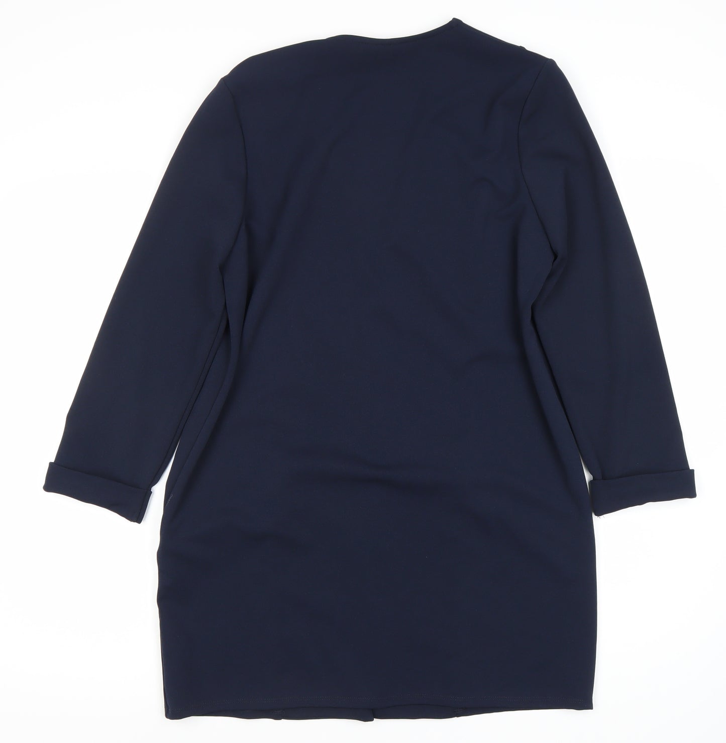 Wallis Women's Blue Long Open Coat Size 14