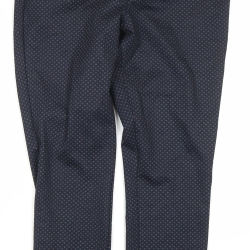 Adini Women's Blue Polka Dot Trousers, Size L