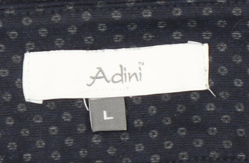 Adini Women's Blue Polka Dot Trousers, Size L