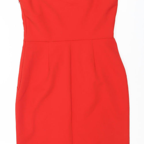 Noosnoo Women's Red Pencil Dress - Size 18, Knee Length