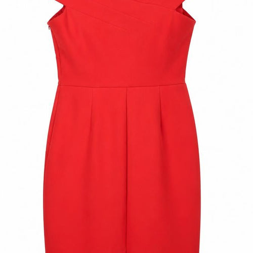 Noosnoo Women's Red Pencil Dress - Size 18, Knee Length