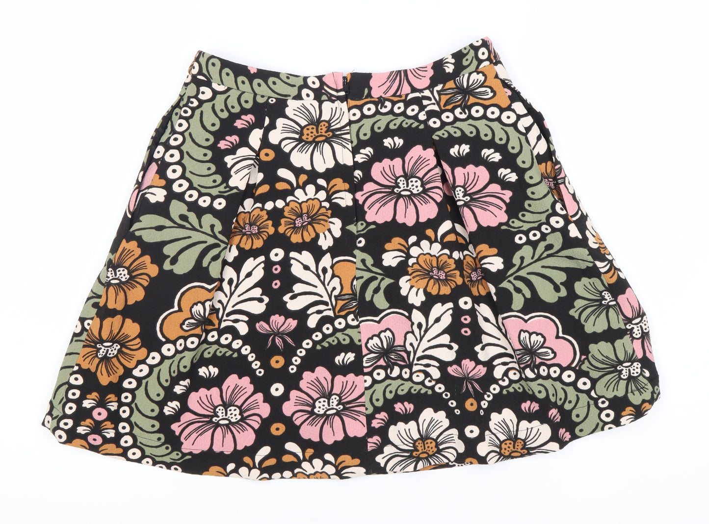 H&M Colourful Women's Floral Skirt, Multicoloured, Size 12