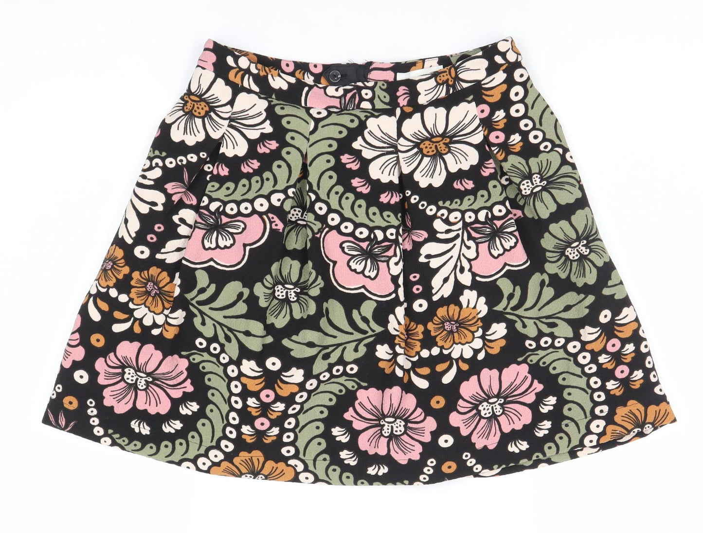 H&M Colourful Women's Floral Skirt, Multicoloured, Size 12