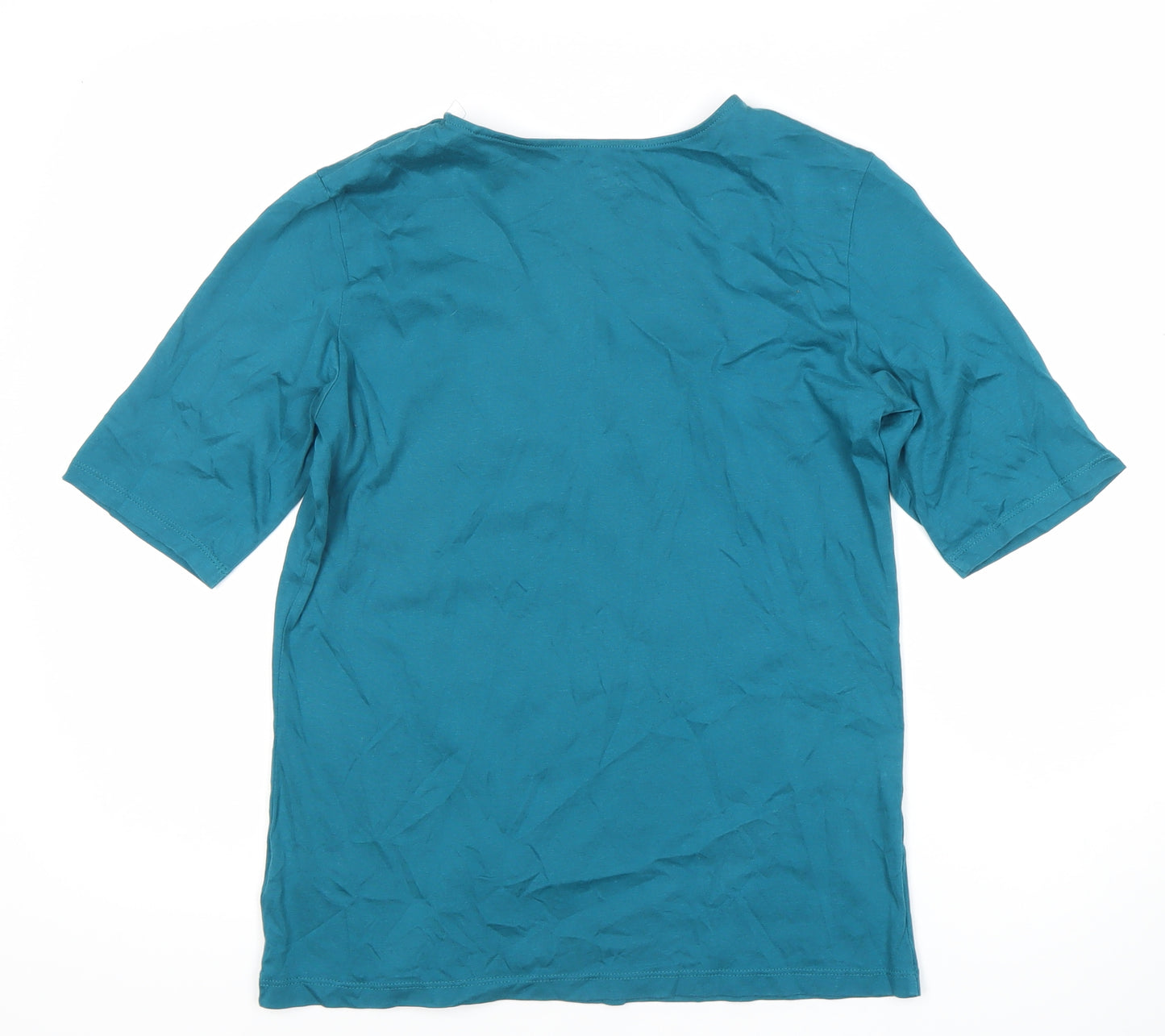 Lands' End Women's Blue V-Neck T-Shirt, Size S