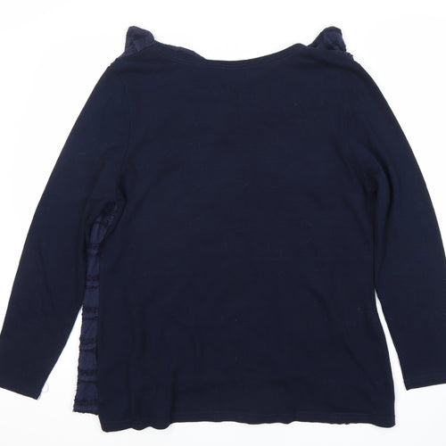 Klass Women's Blue Tunic T-Shirt, L, Relaxed Fit