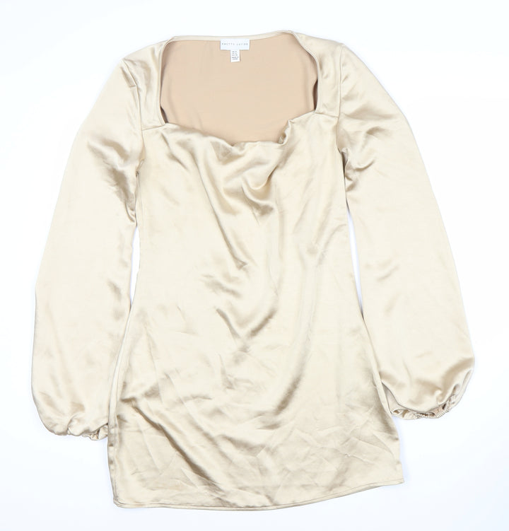 Pretty Lavish Women's Beige Dress Size 8