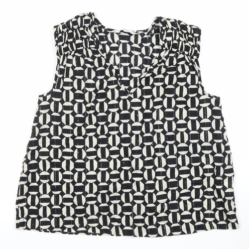 Next Women’s Black Geometric Blouse Size 12