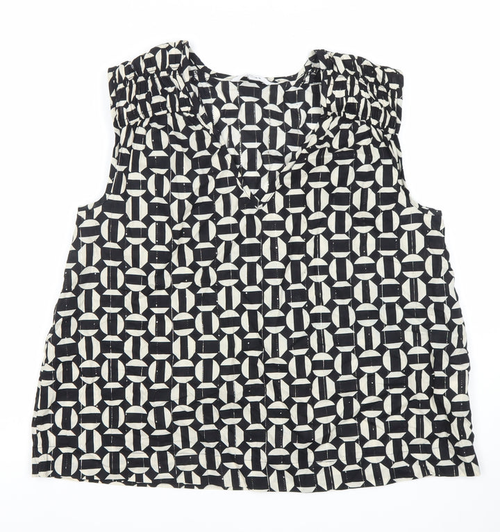 Next Women’s Black Geometric Blouse Size 12