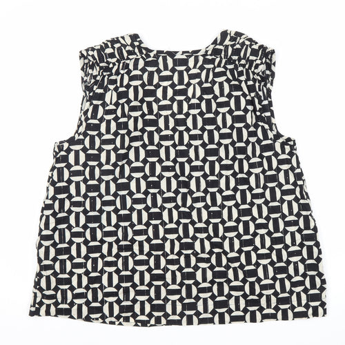 Next Women’s Black Geometric Blouse Size 12