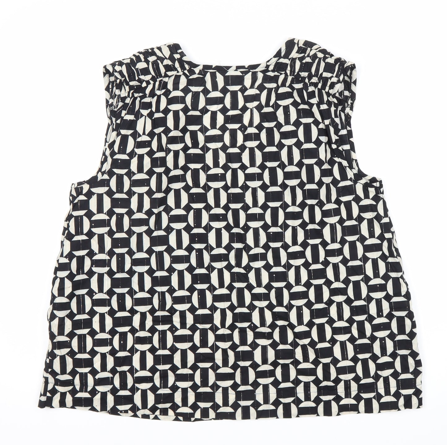 Next Women’s Black Geometric Blouse Size 12