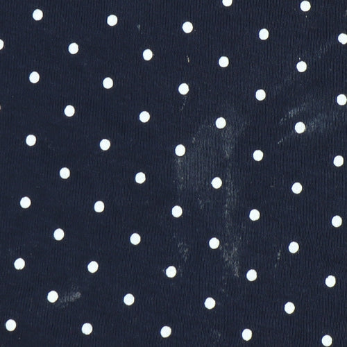 Cotton Traders Women's Blue Polka Dot T-Shirt Size 10