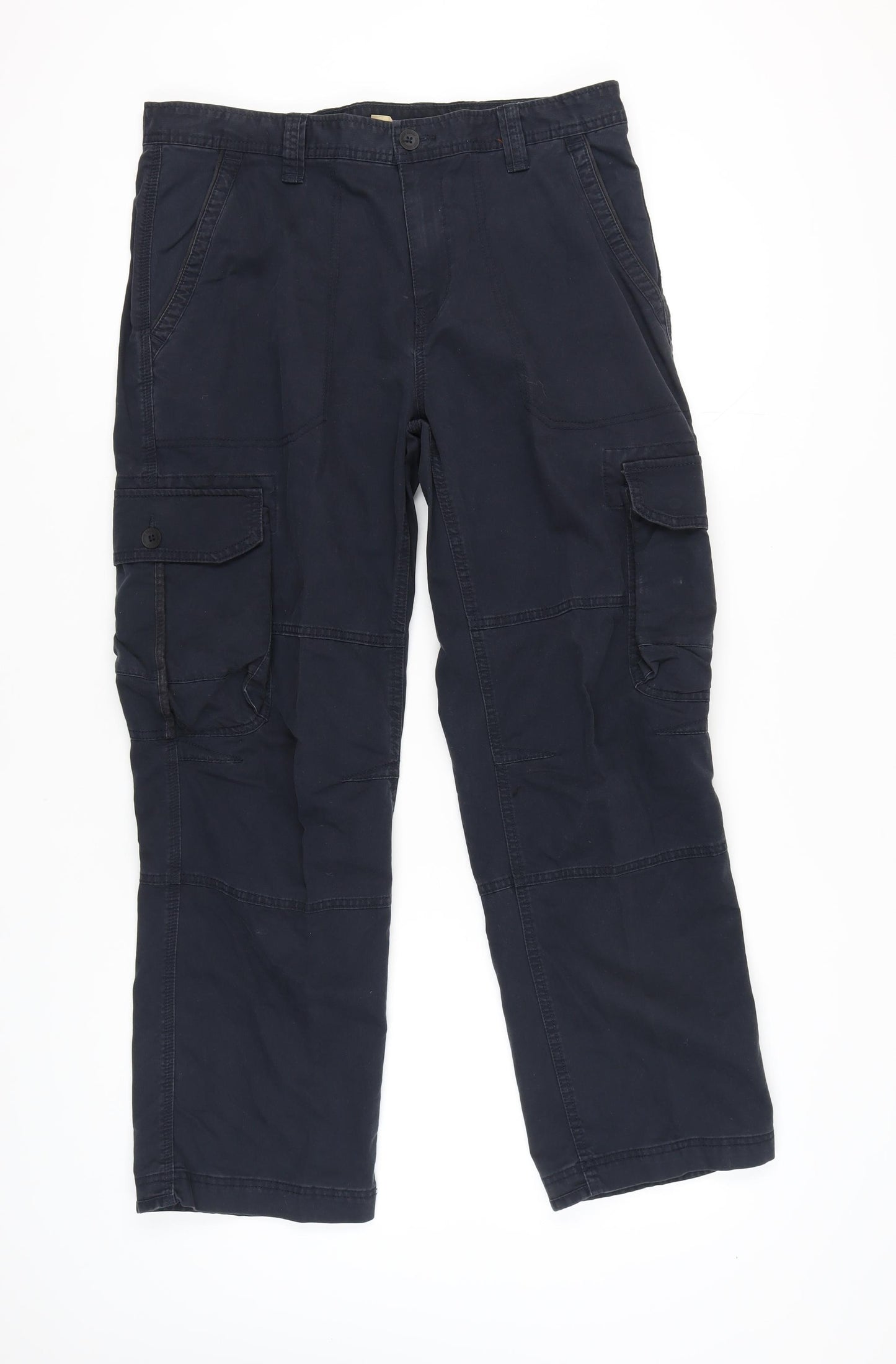 Marks and Spencer Men's Blue Cargo Trousers Size 36