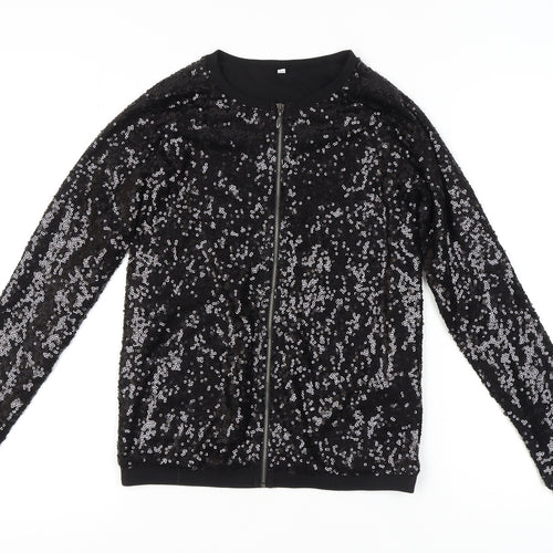 Marks and Spencer Black Sequin T-Shirt for Girls 13-14 Years