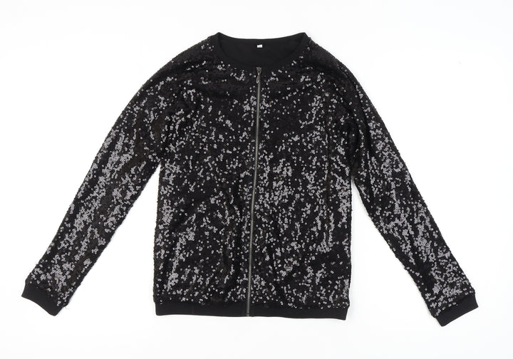 Marks and Spencer Black Sequin T-Shirt for Girls 13-14 Years