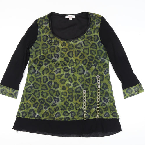 Clarity Women's Green Animal Print Tunic, Size 12