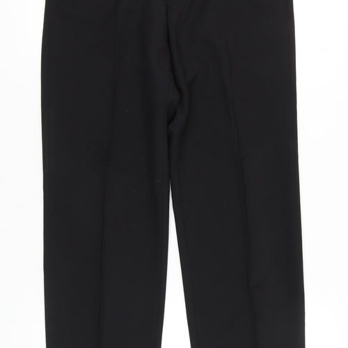 Marks and Spencer Men's Black Regular Fit Trousers
